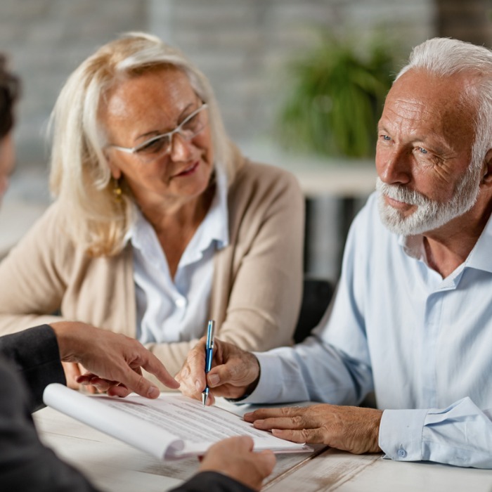 Couple meeting with advisor