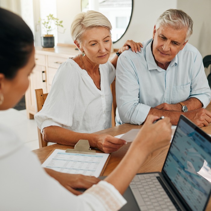 Couple meeting with advisor